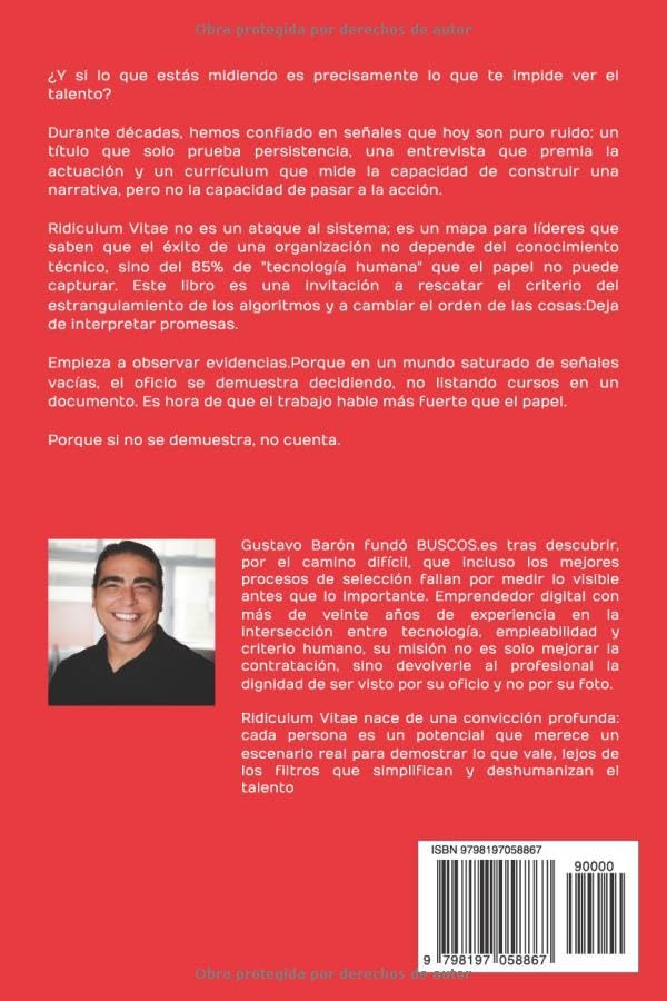 Contraportada de Ridiculum Vitae